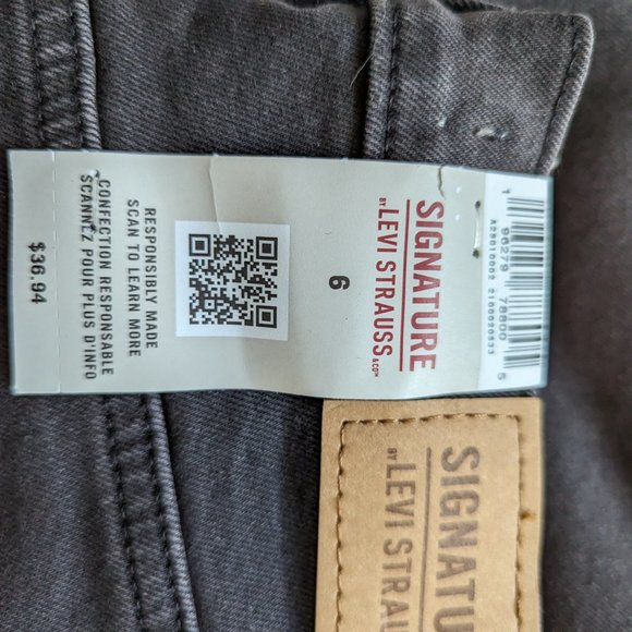 Signature Levi Strauss black jeans - size 6 BNWT - Picture 3 of 4